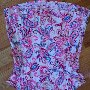 Lilly Pulitzer Pink and Blue Swirl Top